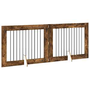 Zábrana pro psy se stojany 2 pcs Kouřový dub 100 x 80 cm - obrázek 4