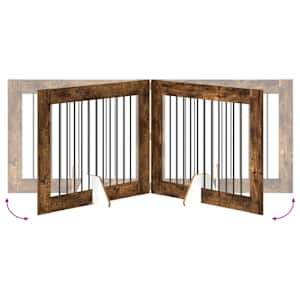 Zábrana pro psy se stojany 2 pcs Kouřový dub 100 x 80 cm - obrázek 8