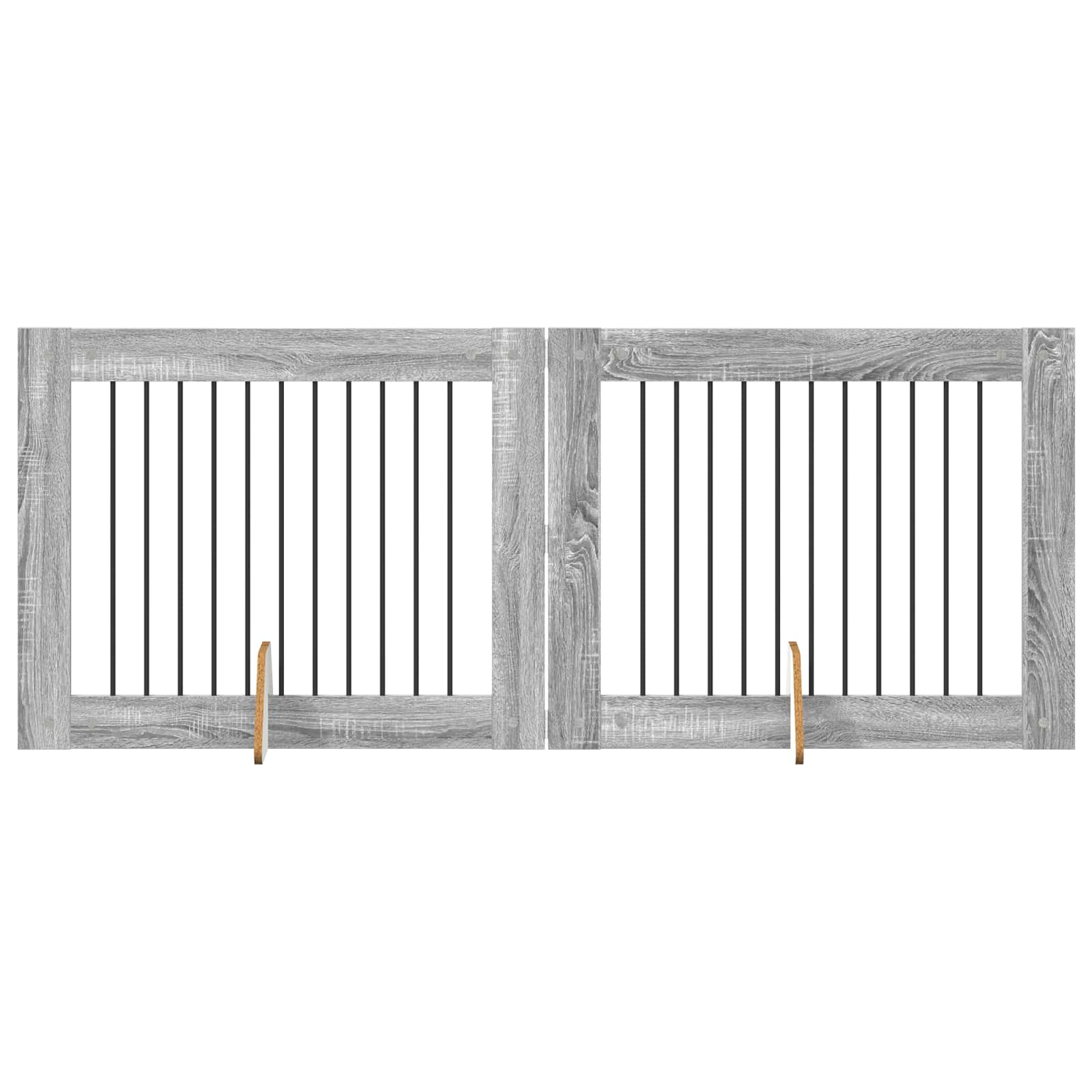 Hondenhekje met standaards 2 pcs Grijs sonoma 100 x 80 cm image 2