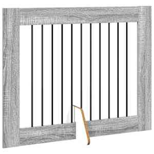 Zábrana pro psy se stojany 2 pcs Šedá sonoma 100 x 80 cm - obrázek 5