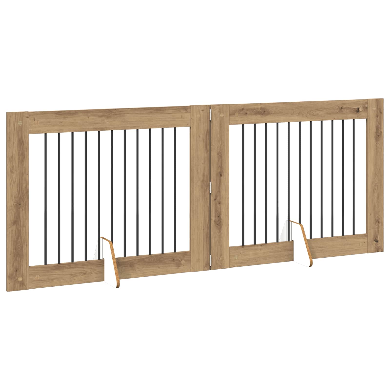 Vrata za pse z stojali 2 pcs Artisan hrast 100 x 80 cm - slika 4