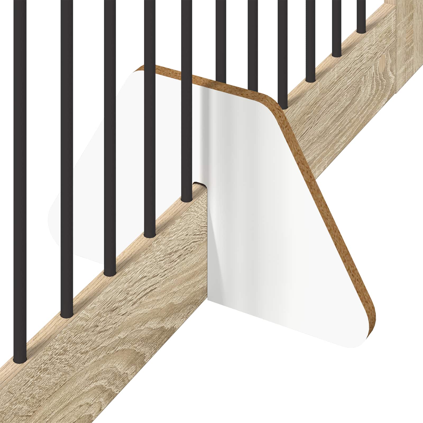 Vrata za pse z stojali 4 pcs Sonoma hrast 100 x 80 cm - slika 7