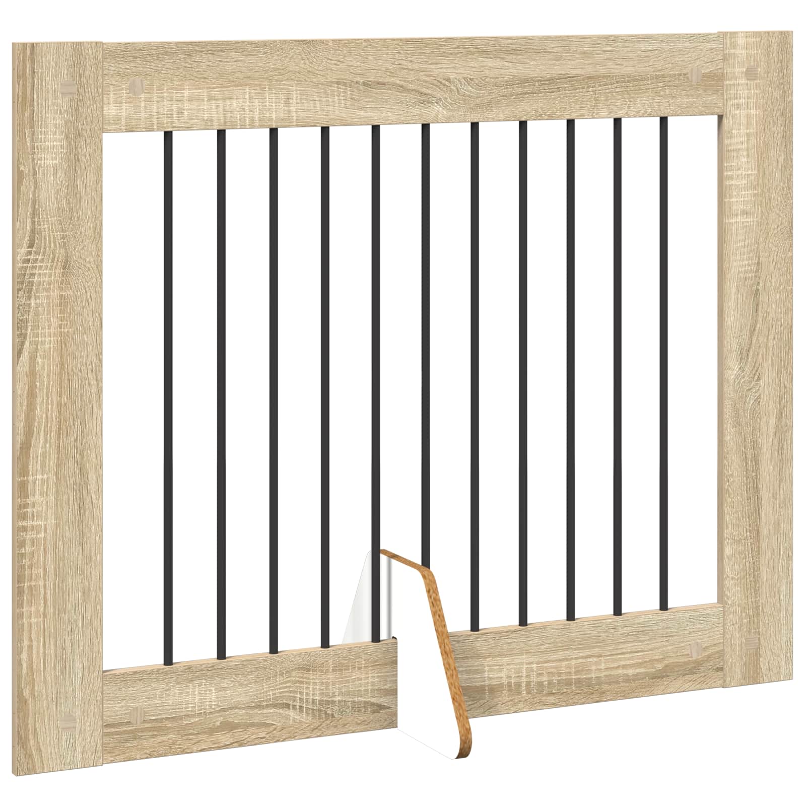 Vrata za pse z stojali 4 pcs Sonoma hrast 100 x 80 cm - slika 5