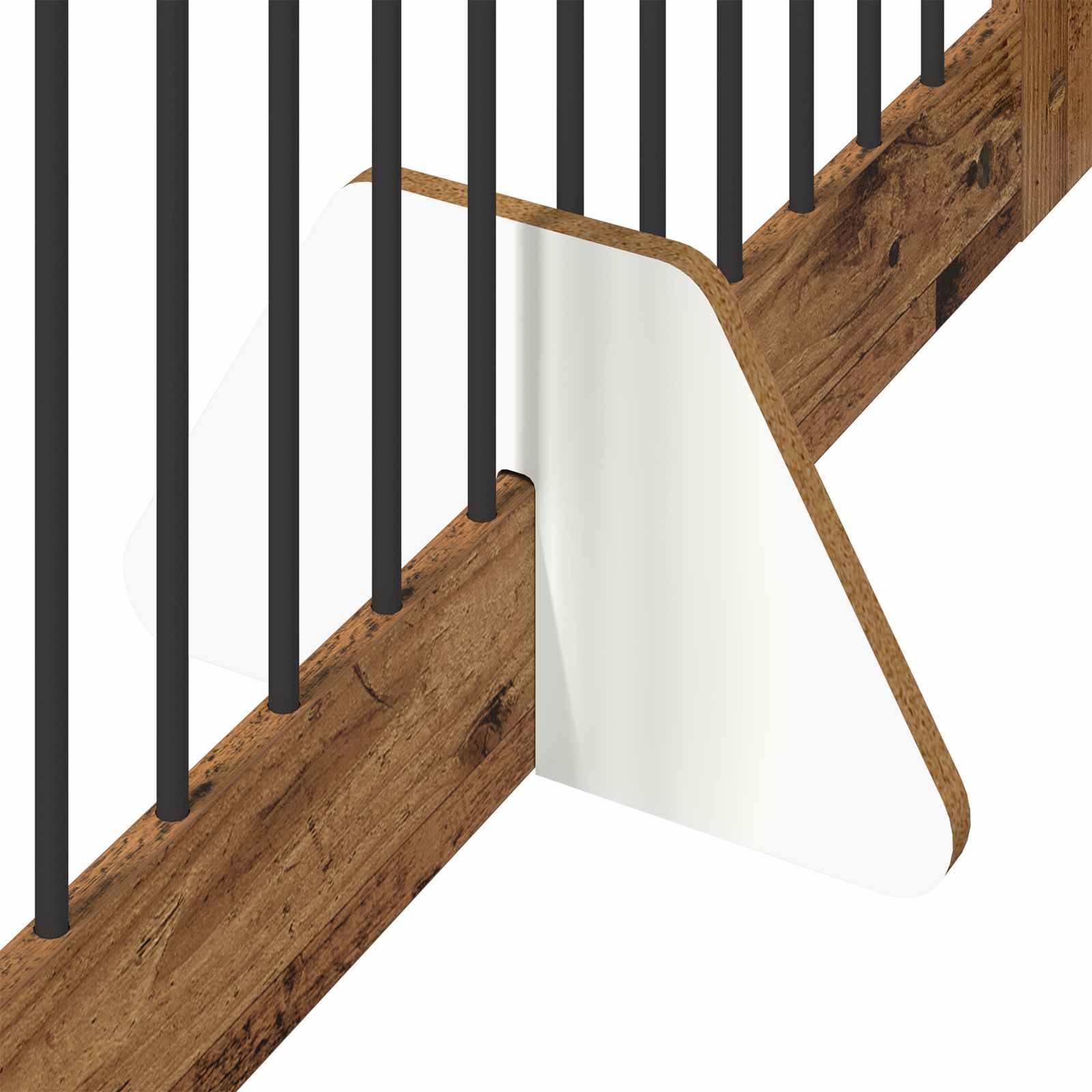 Hondenhekje met standaards 4 pcs Oud hout 100 x 80 cm image 7