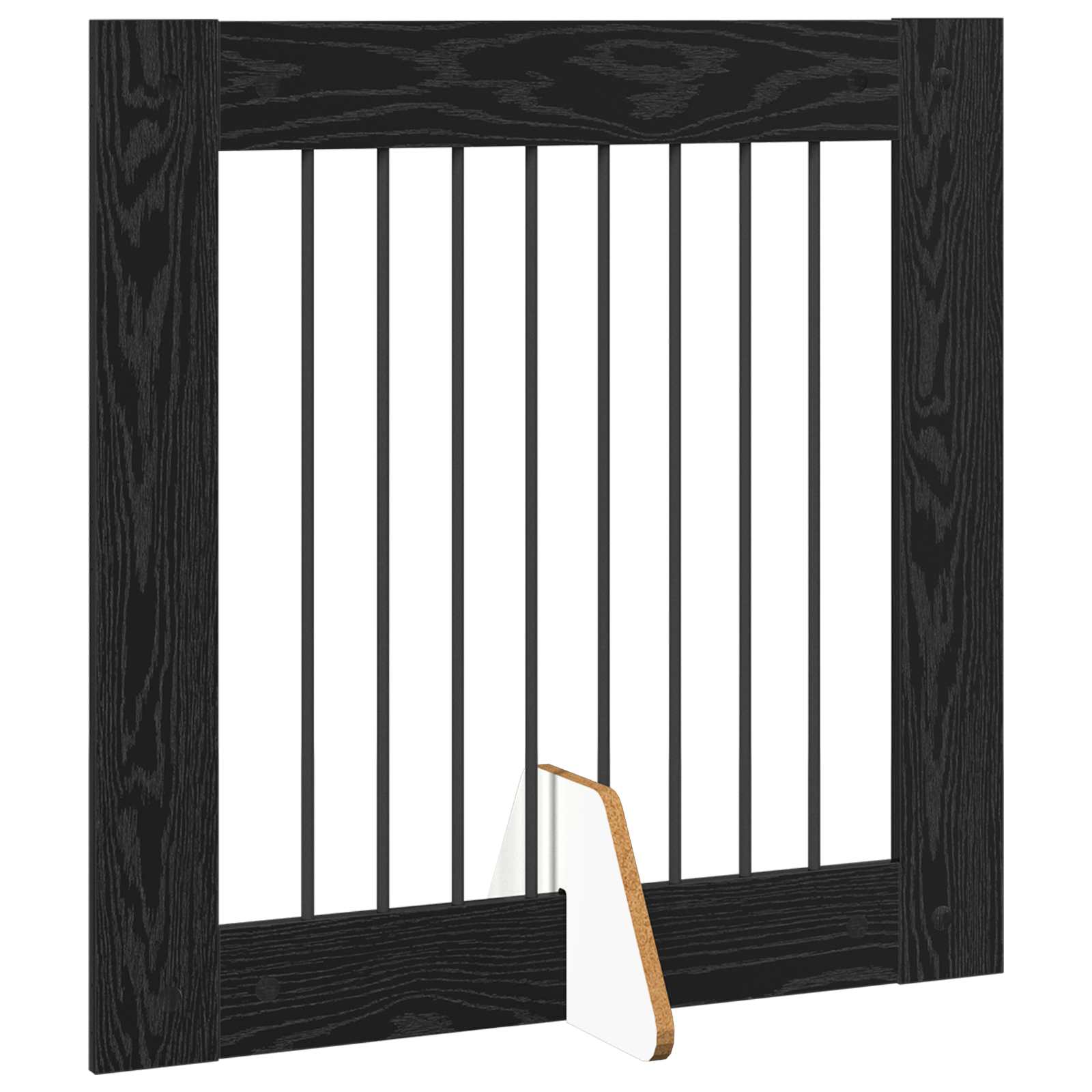 Hondenhekje met standaards 2 pcs Zwart eiken 80 x 80 cm image 5