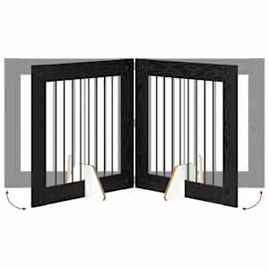 Zábrana pro psy se stojany 2 pcs Černý dub 80 x 80 cm - obrázek 8