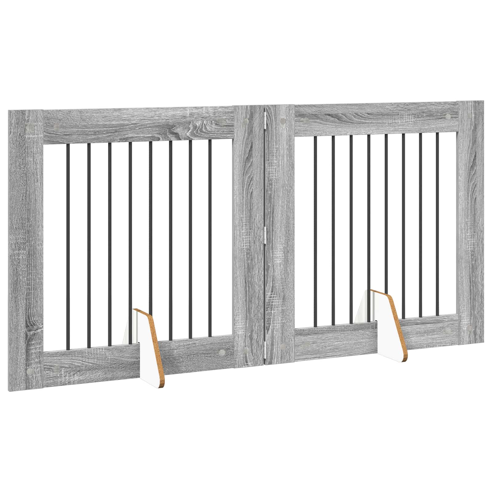 Hondenhekje met standaards 2 pcs Grijs sonoma 80 x 80 cm image 4