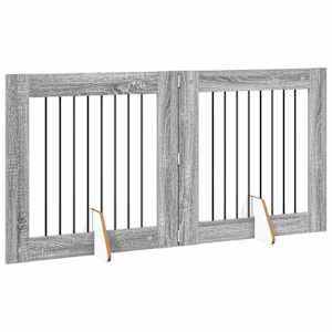 Zábrana pro psy se stojany 2 pcs Šedá sonoma 80 x 80 cm - obrázek 4