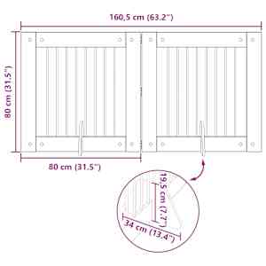 Zábrana pro psy se stojany 2 pcs Šedá sonoma 80 x 80 cm - obrázek 10
