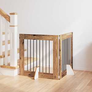 Vrata za pse z stojali 2 pcs Star les 80 x 80 cm Inženirski les