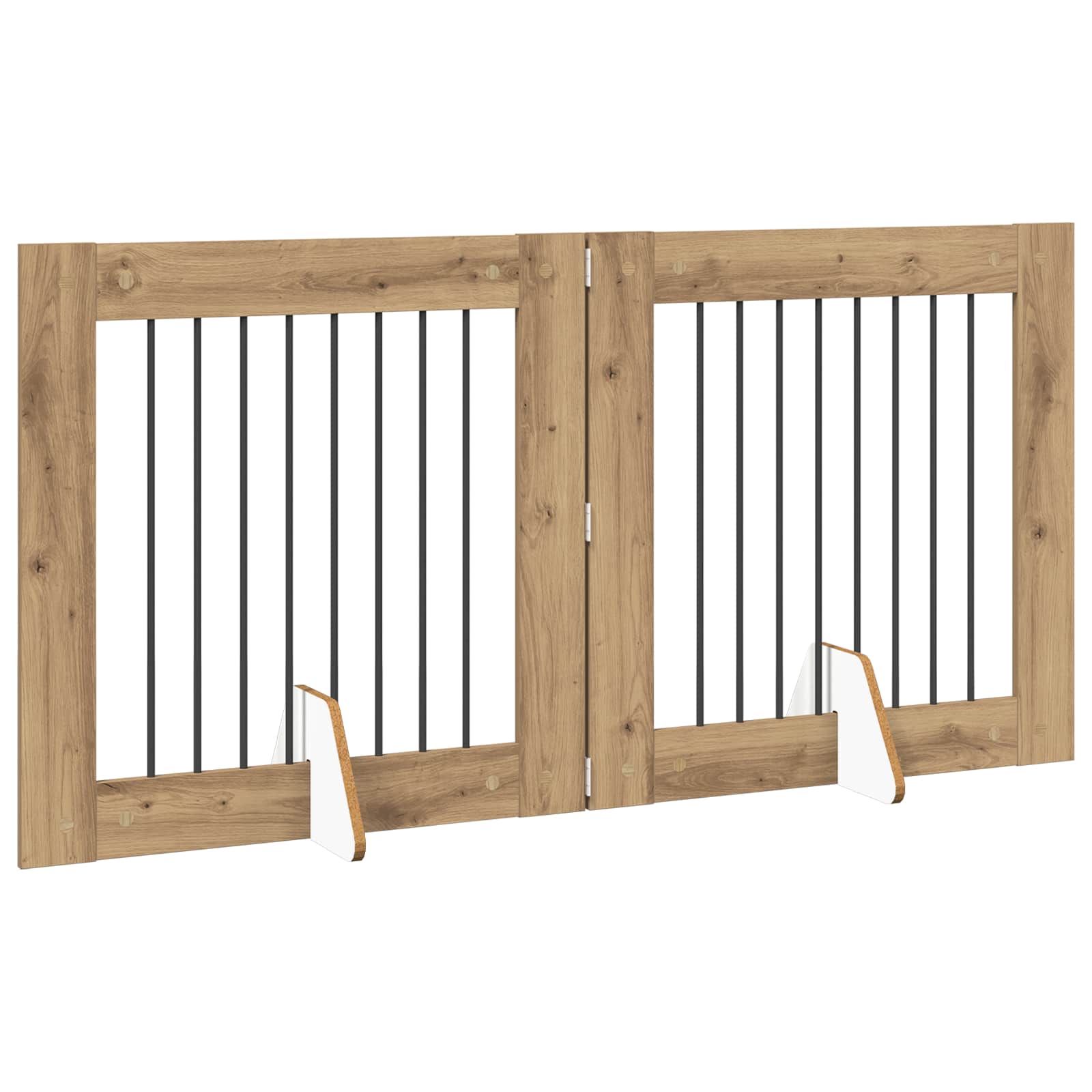 Vrata za pse z stojali 2 pcs Artisan hrast 80 x 80 cm - slika 4