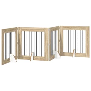 Skládací psí brána se stojany 4 pcs Dub sonoma 321 cm - obrázek 2