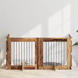 Vrata za pse z stojali 4 pcs Star les 80 x 80 cm Inženirski les