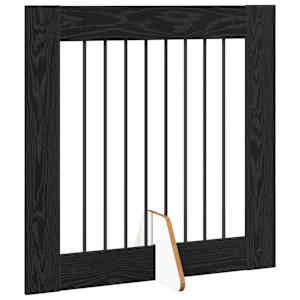 Skládací psí brána se stojany 6 pcs Černý dub 482 cm - obrázek 3
