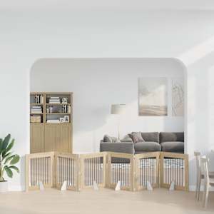 Skládací psí brána se stojany 6 pcs Dub sonoma 482 cm - obrázek 1