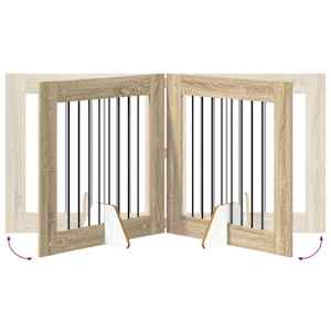 Skládací psí brána se stojany 6 pcs Dub sonoma 482 cm - obrázek 6