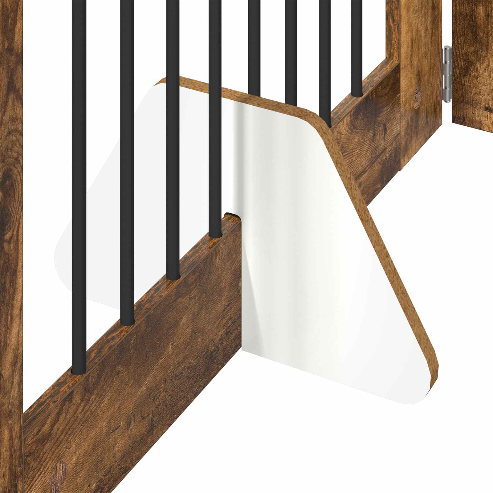 Hondenhekje met standaards 6 pcs Gerookt eiken 80 x 80 cm image 7