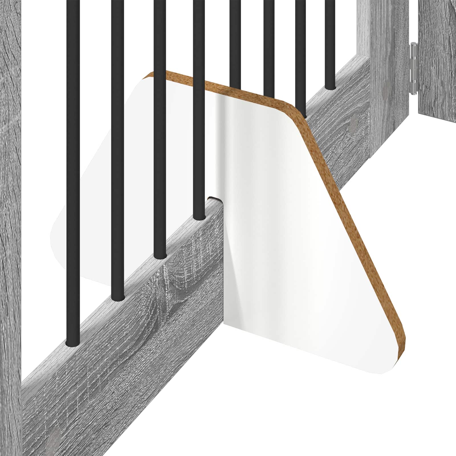 Hondenhekje met standaards 6 pcs Grijs sonoma 80 x 80 cm image 7