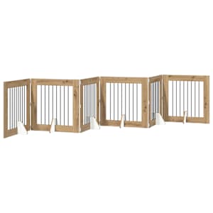 Skládací psí brána se stojany 6 pcs Dub artisan 482 cm - obrázek 2