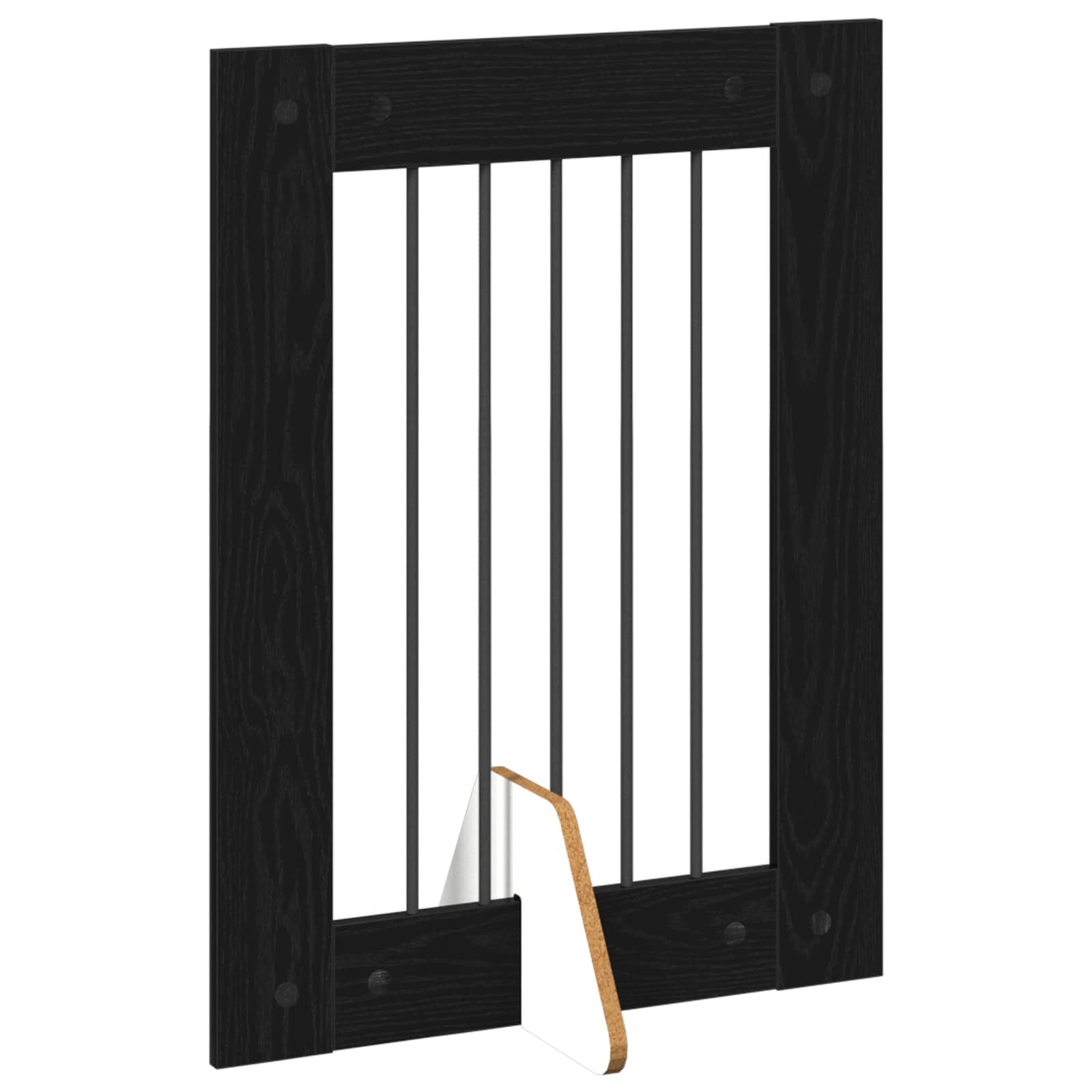 Hondenhekje met standaards 2 pcs Zwart eiken 60 x 80 cm image 5