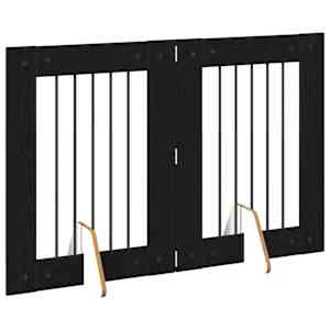 Zábrana pro psy se stojany 2 pcs Černý dub 60 x 80 cm - obrázek 4