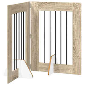 Skládací psí brána se stojany 2 pcs Dub sonoma 120,5 cm - obrázek 2