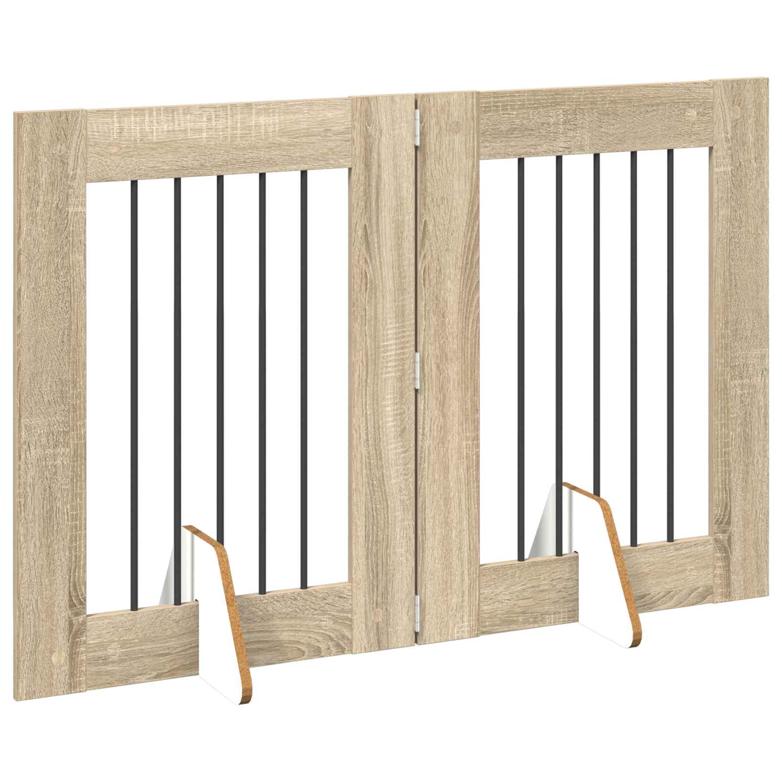 Vrata za pse z stojali 2 pcs Sonoma hrast 60 x 80 cm - slika 4