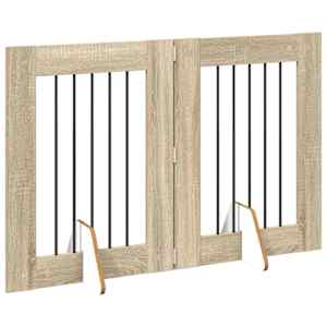 Skládací psí brána se stojany 2 pcs Dub sonoma 120,5 cm - obrázek 3