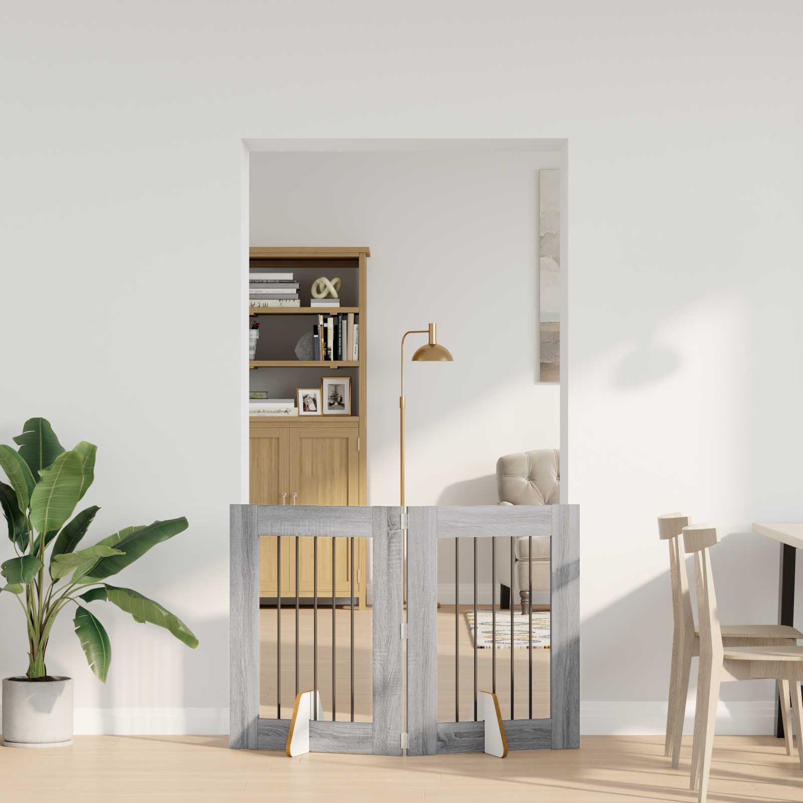 Hondenhekje met standaards 2 pcs Grijs sonoma 60 x 80 cm image 3