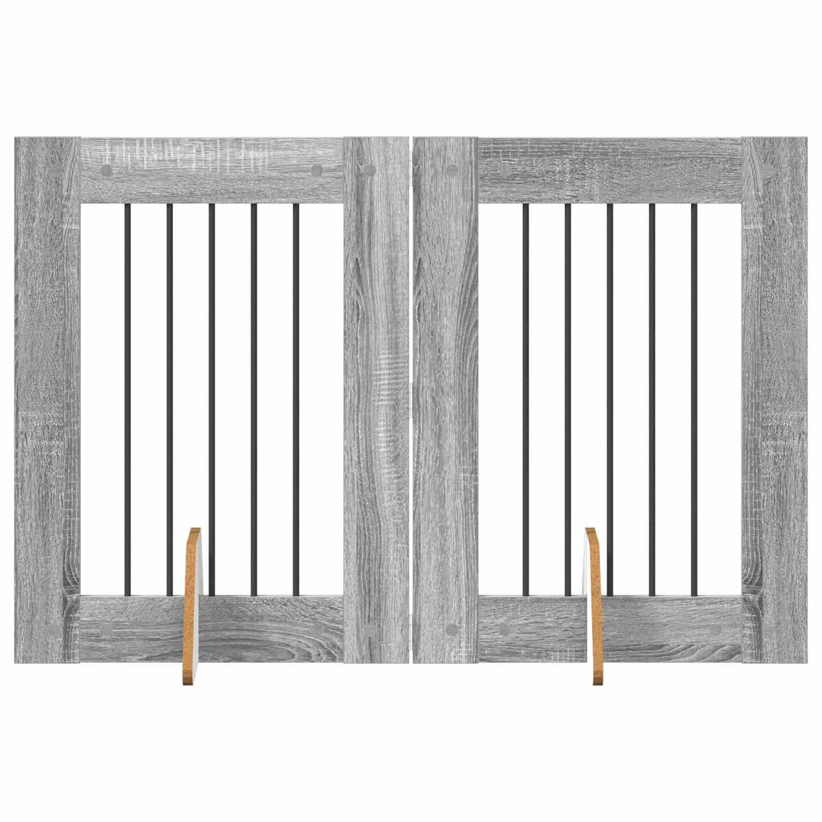 Hondenhekje met standaards 2 pcs Grijs sonoma 60 x 80 cm image 2