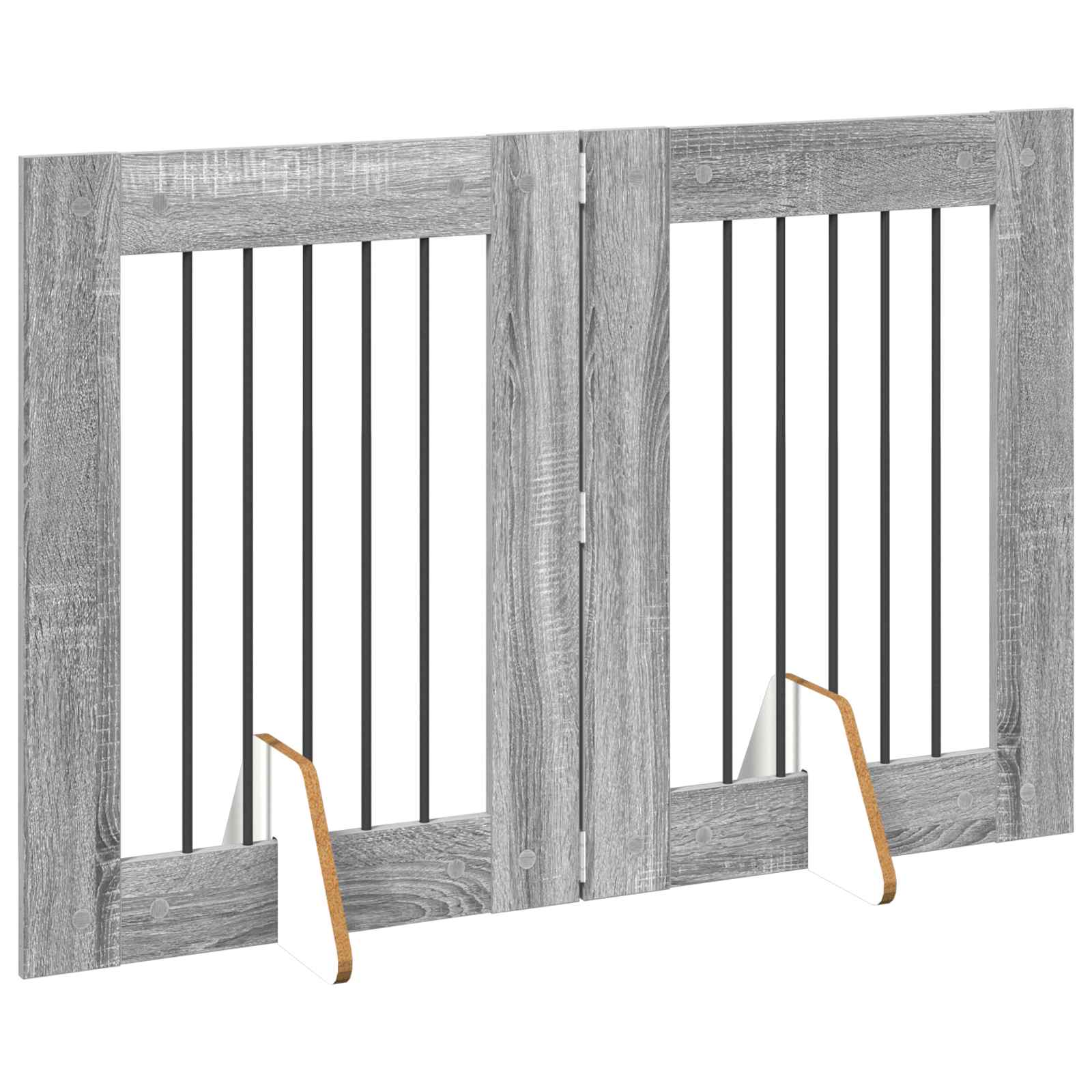 Hondenhekje met standaards 2 pcs Grijs sonoma 60 x 80 cm image 4