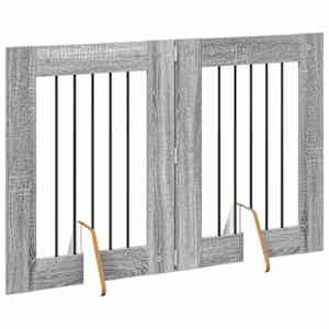 Zábrana pro psy se stojany 2 pcs Šedá sonoma 60 x 80 cm - obrázek 4