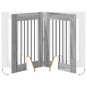Zábrana pro psy se stojany 2 pcs Šedá sonoma 60 x 80 cm - obrázek 8