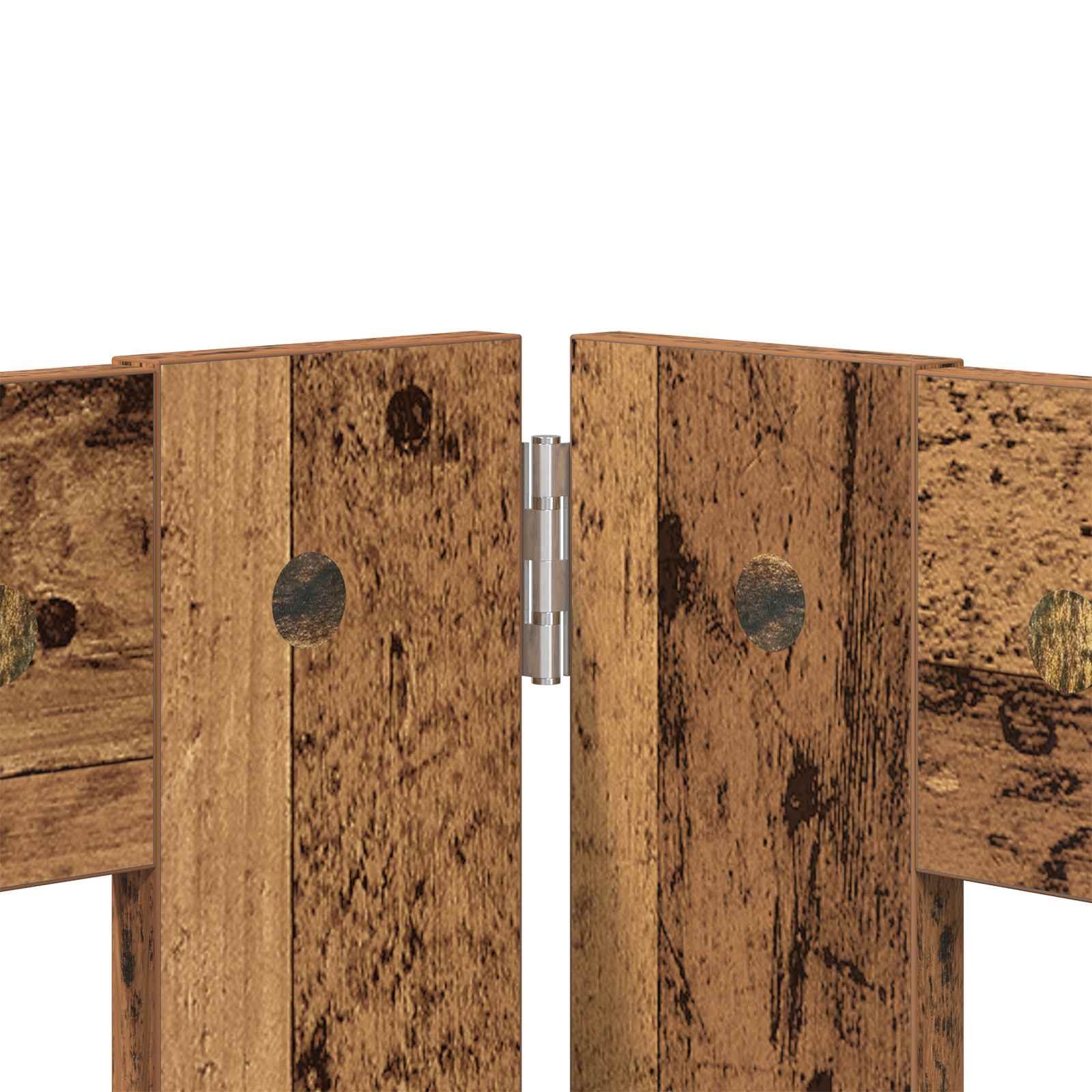 Hondenhekje met standaards 2 pcs Oud hout 60 x 80 cm image 6