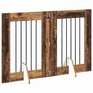 Zábrana pro psy se stojany 2 pcs Staré dřevo 60 x 80 cm - obrázek 4
