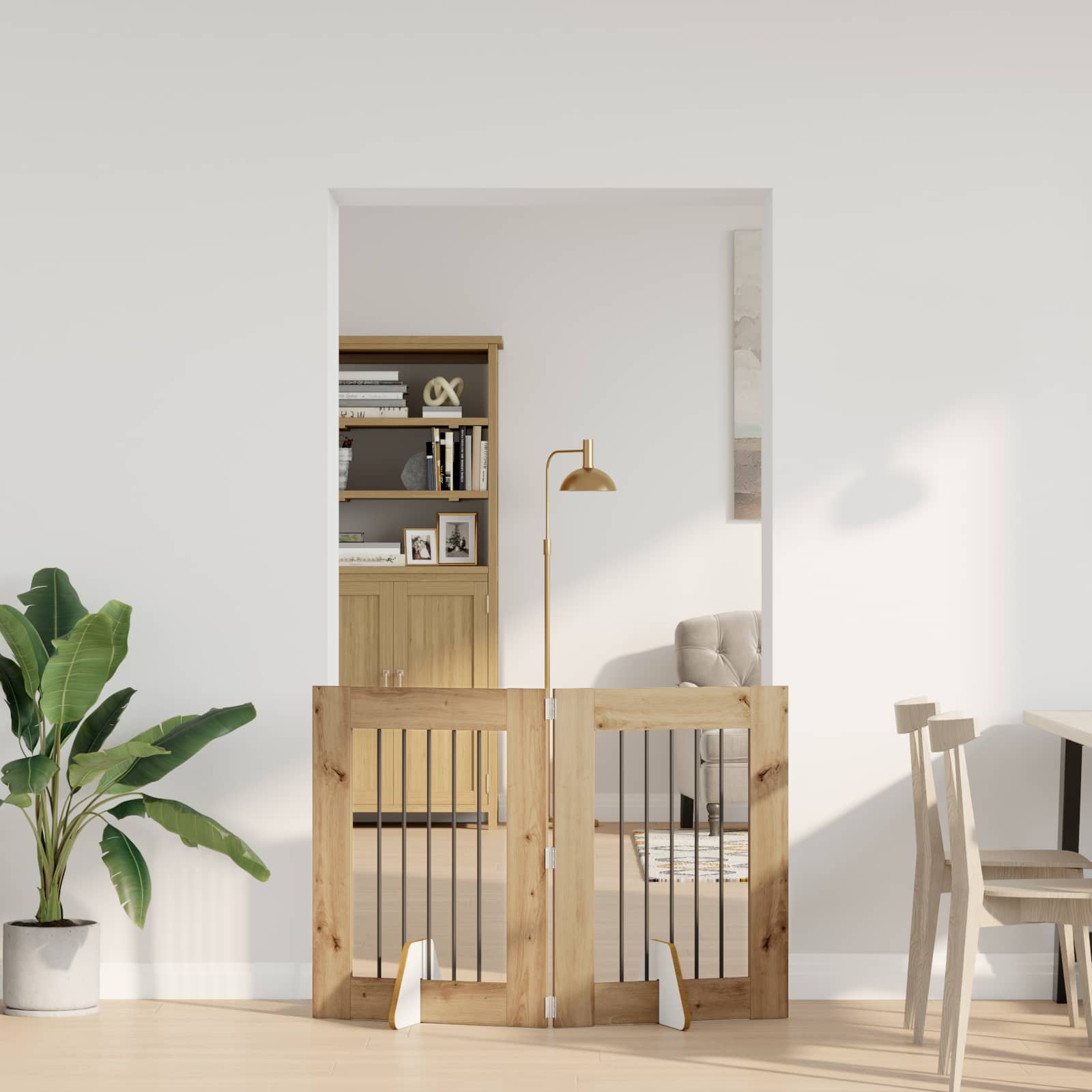 Vrata za pse z stojali 2 pcs Artisan hrast 60 x 80 cm - slika 3