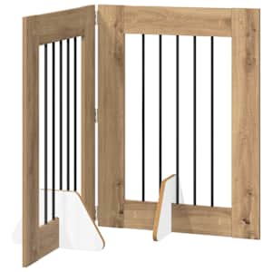 Skládací psí brána se stojany 2 pcs Dub artisan 120,5 cm - obrázek 2