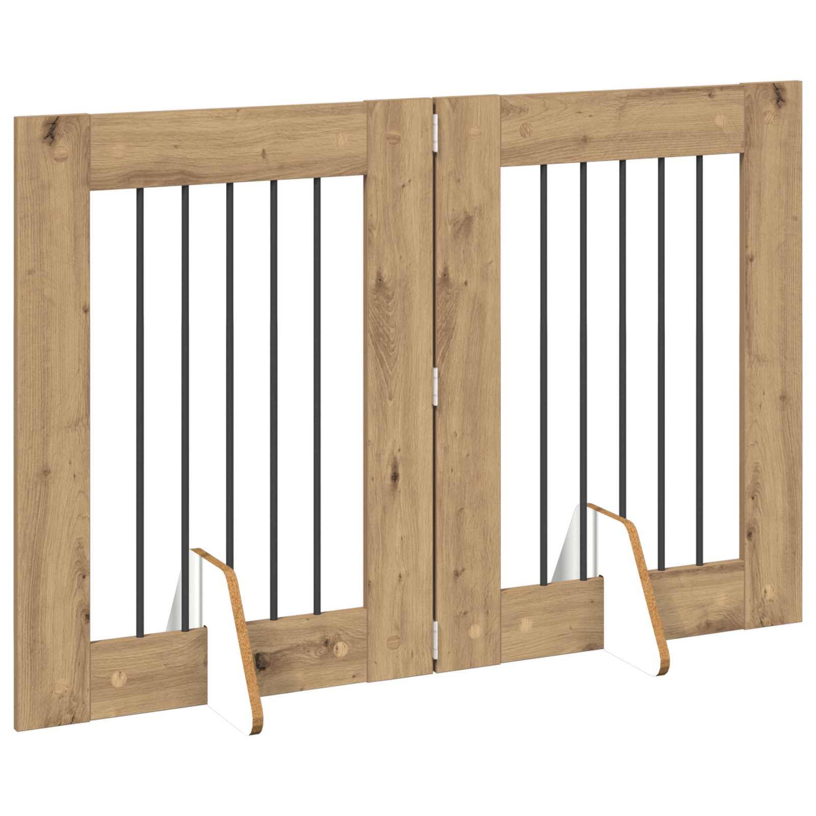 Vrata za pse z stojali 2 pcs Artisan hrast 60 x 80 cm - slika 4
