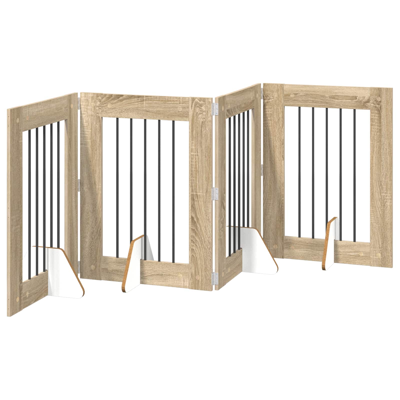 Vrata za pse z stojali 4 pcs Sonoma hrast 60 x 80 cm - slika 4
