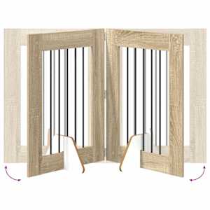 Skládací psí brána se stojany 4 pcs Dub sonoma 241 cm - obrázek 6