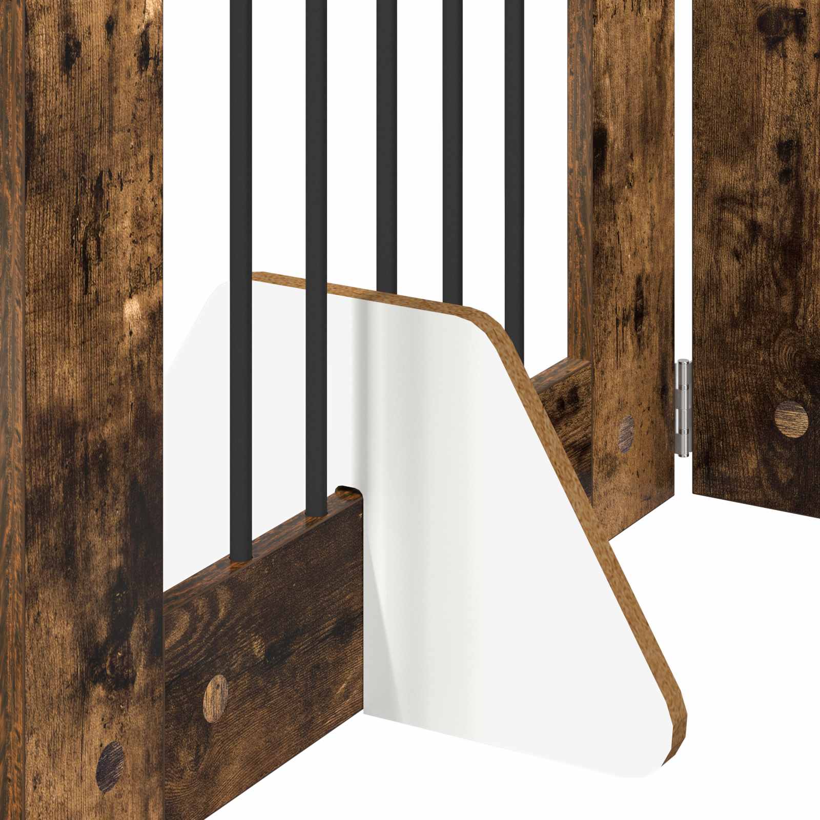 Hondenhekje met standaards 4 pcs Gerookt eiken 60 x 80 cm image 7