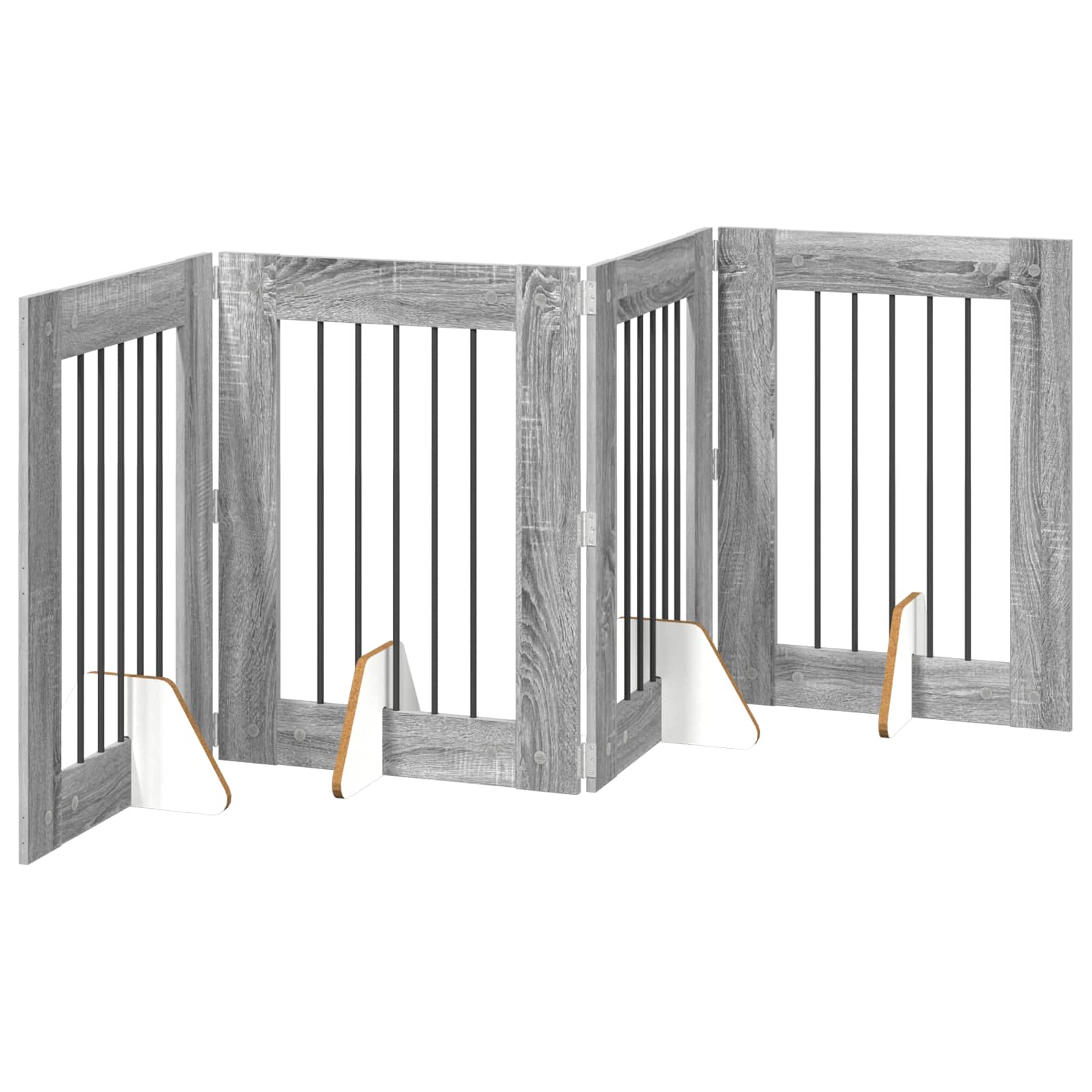 Hondenhekje met standaards 4 pcs Grijs sonoma 60 x 80 cm image 4