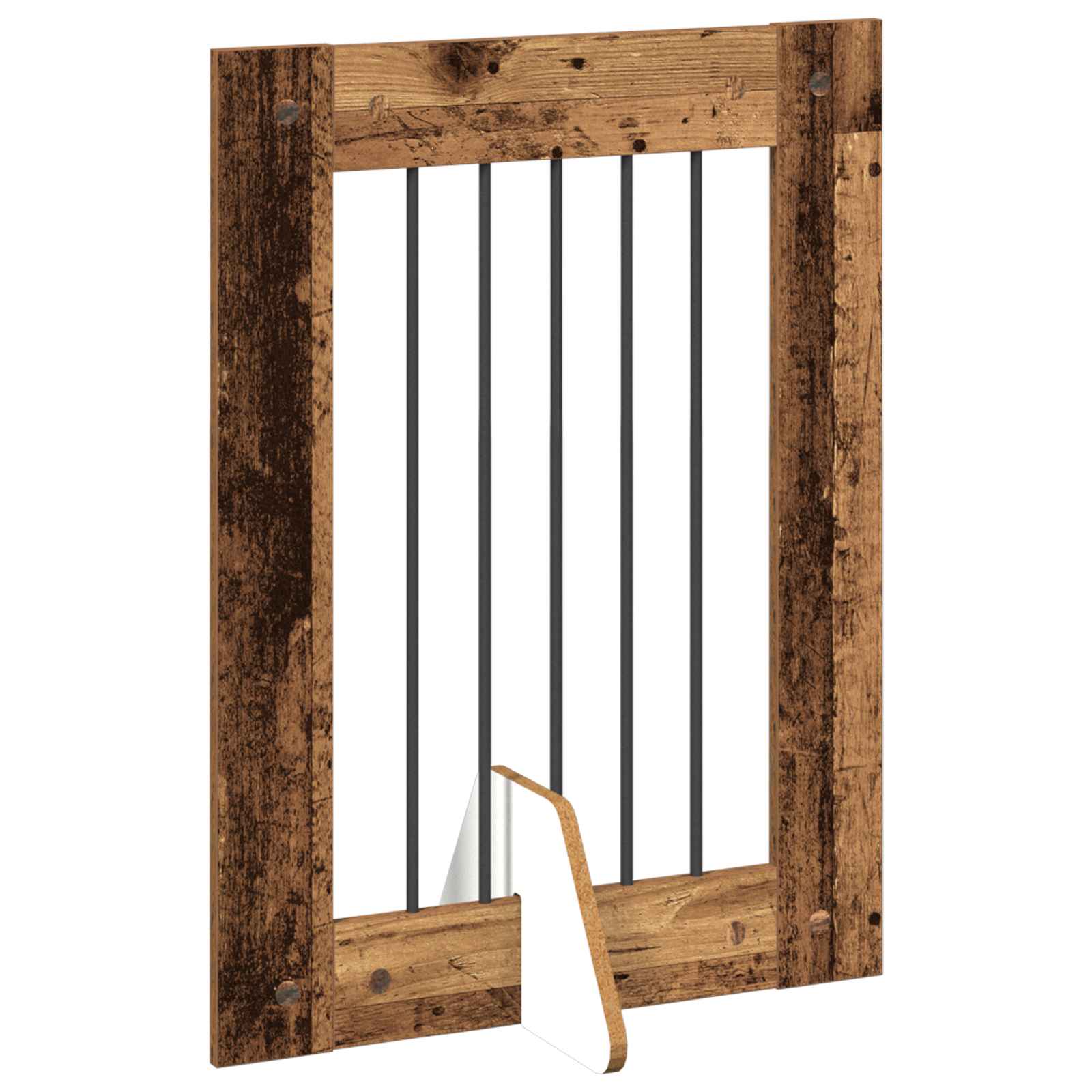 Hondenhekje met standaards 4 pcs Oud hout 60 x 80 cm image 5