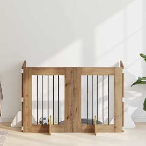 Vrata za pse z stojali 4 pcs Artisan hrast 60 x 80 cm