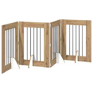 Skládací psí brána se stojany 4 pcs Dub artisan 241 cm - obrázek 2