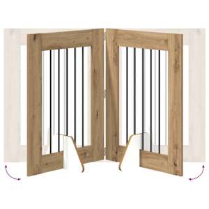 Skládací psí brána se stojany 4 pcs Dub artisan 241 cm - obrázek 6