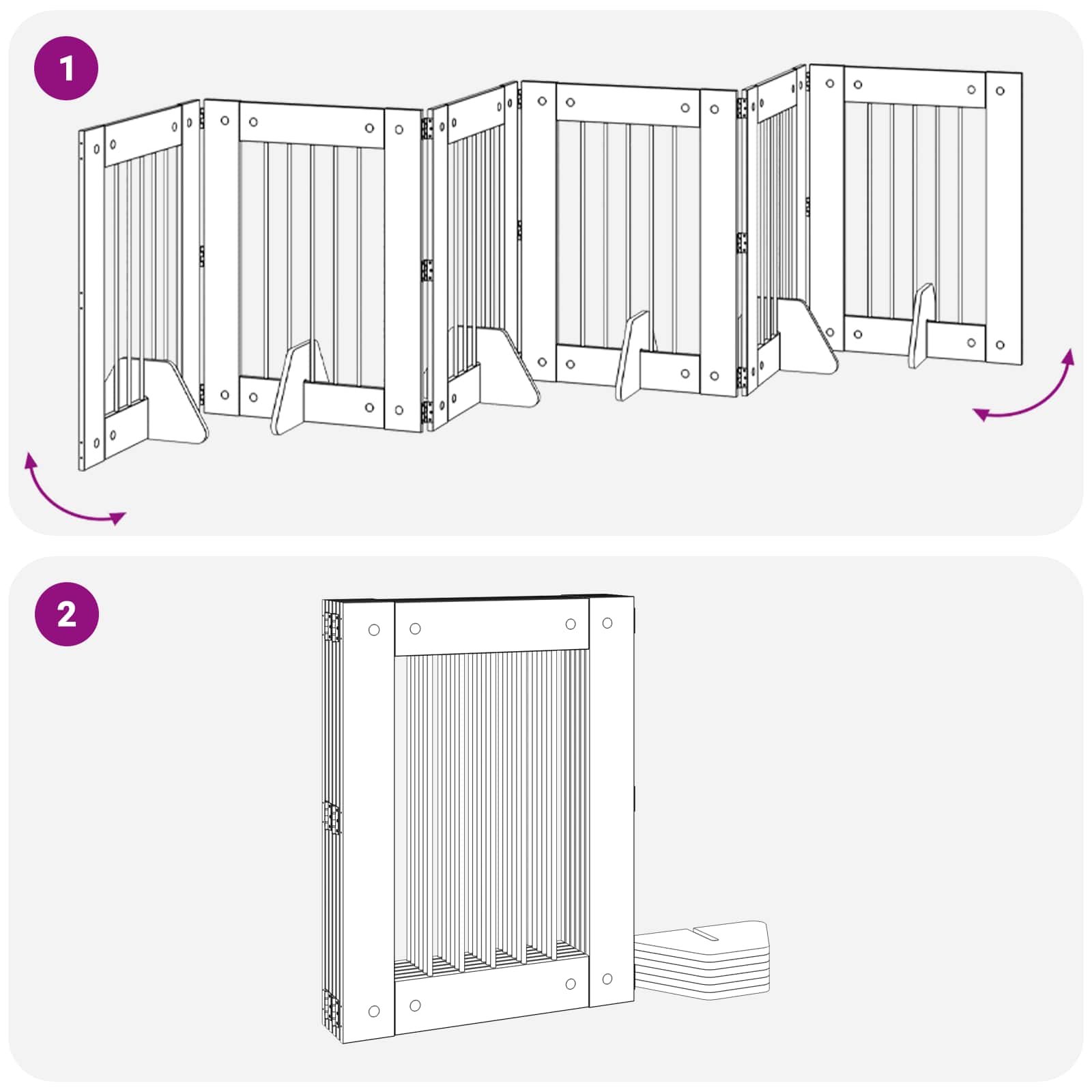 Hondenhekje met standaards 6 pcs Zwart eiken 60 x 80 cm image 9