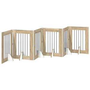 Skládací psí brána se stojany 6 pcs Dub sonoma 362 cm - obrázek 2