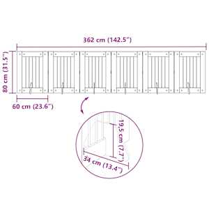 Skládací psí brána se stojany 6 pcs Dub sonoma 362 cm - obrázek 9
