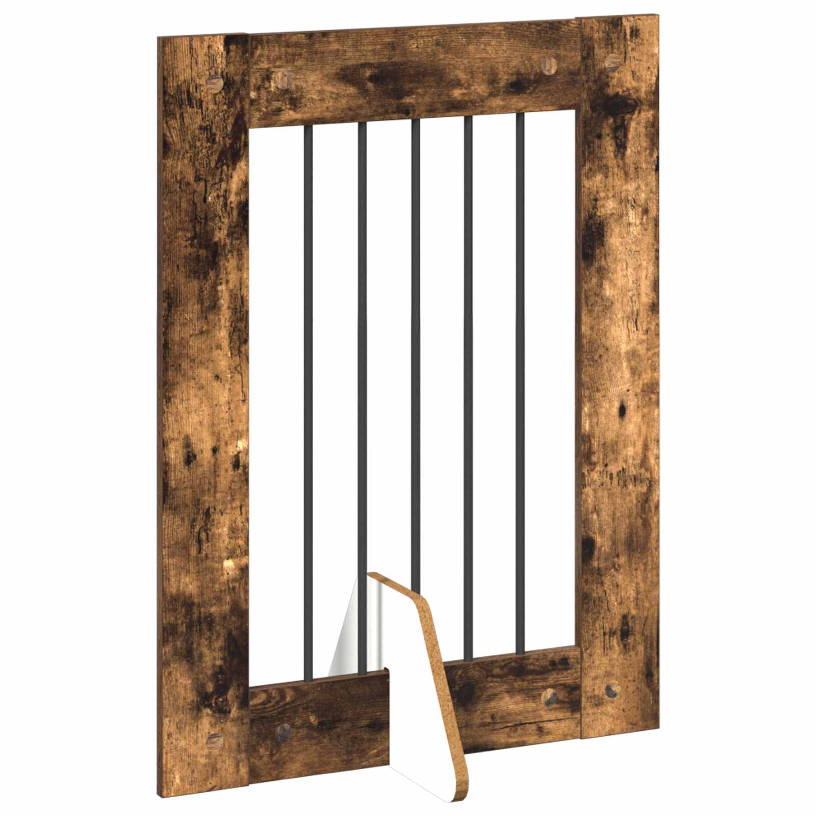 Hondenhekje met standaards 6 pcs Gerookt eiken 60 x 80 cm image 5